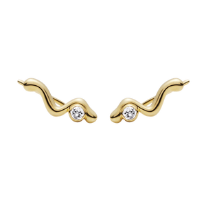 NORA CRAWLER EARRING GOLDPLATED SILVER