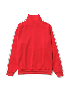 LACE TAPE TRACK JACKET-RED-
