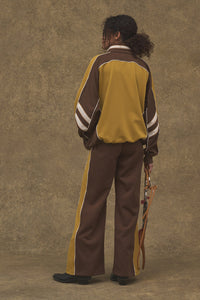 CYCLE LINE JERSEY PANTS-BROWN-